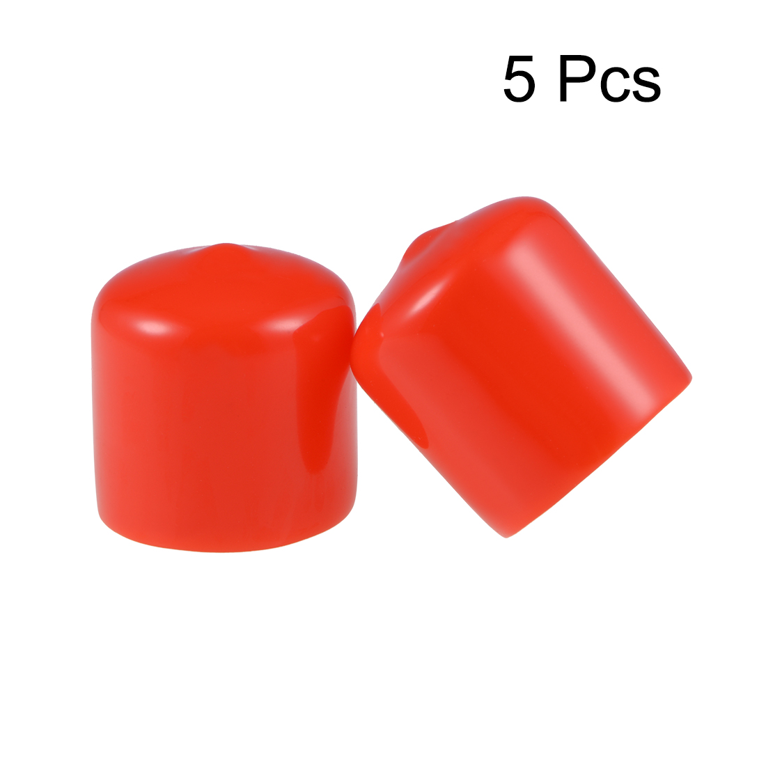 5Pcs Vinilo Flexible PVC Diámetro Interior 15 mm de extremo Tornillo Protector Cubierta Negro