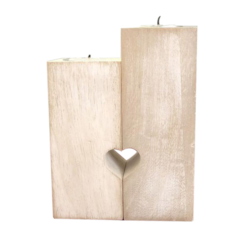 Heart Shaped Candle Holders To My Girl Wooden Candle Gifts for Girlfriend Couple Birthday Gift Candle Valentines Decoration Candlestick