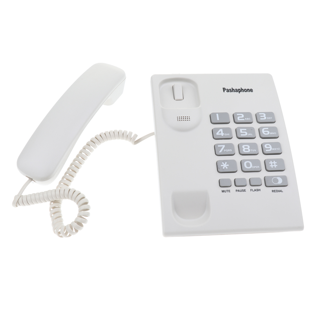 MagiDeal Wired Landline Telephone Office Hotel Volume Adjustable Line Phone Black