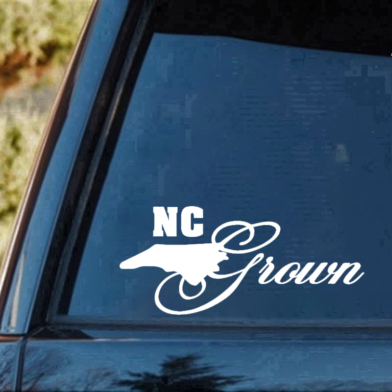 North Carolina Grown Decal Sticker JDM Funny Vinyl Car Window Bumper Truck 12" 