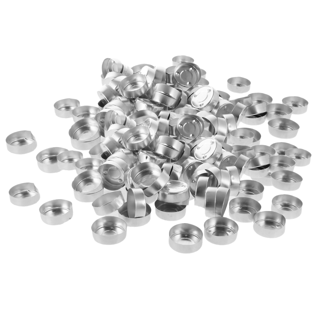 Description Picture 5 of itemWholesale 200 Pieces Aluminium Tea Light Empty Cups Case Containers for Tealight Candles Making Supplies - 2 Size Available