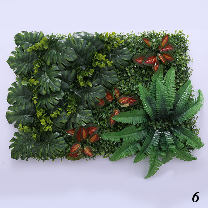 Césped Artificial planta fondo de bricolaje Pared de hoja de césped de