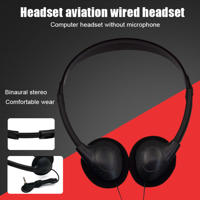 Description Picture 4 of itemHead-mounted Computer Headset No Microphone Gaming Headset Noise Canceling Sports MP3 Earphone Wired Stereo Headset Universal
