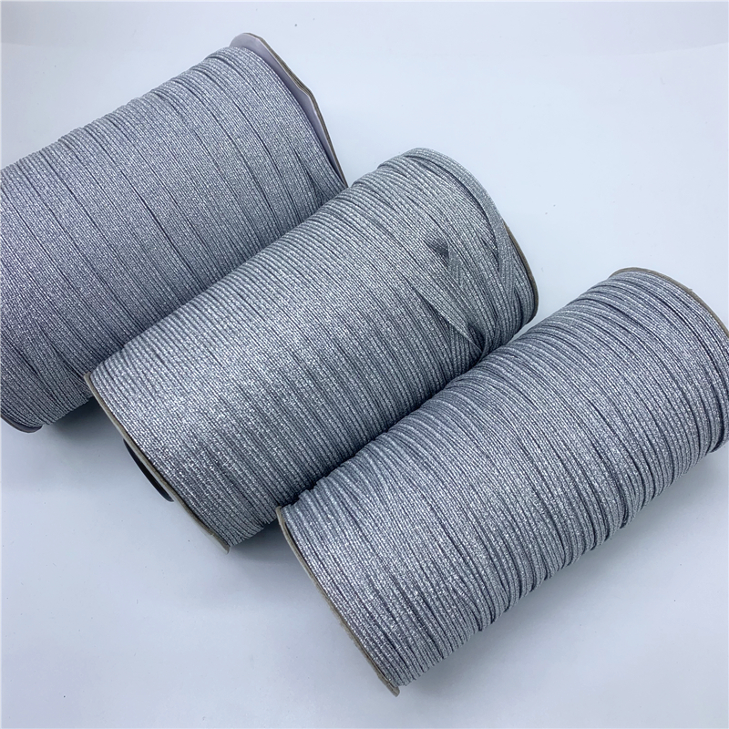Description Picture 5 of item3mm 6mm 10mm 5yards/Lot Golden/Silver Sewing Elastic Ribbon Elastic Spandex Band Trim Sewing Fabric DIY Garment Accessories