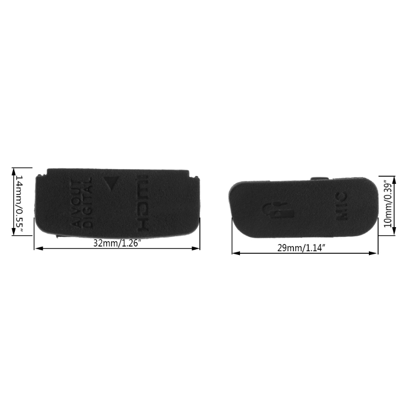 Goma Cuerpo USB Tapa Tapón para Canon EOS 50D Cámara Digital Pieza De Reparación