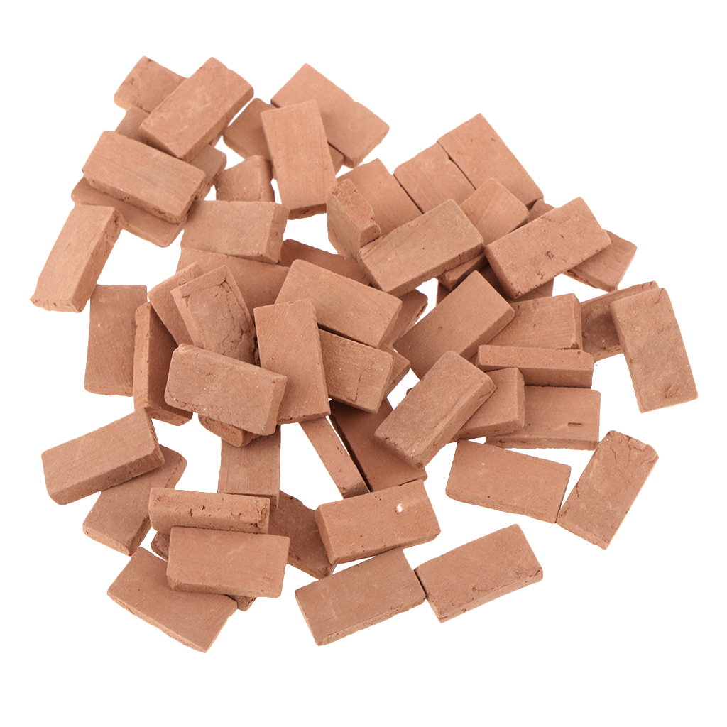 1/35 Scale Resin Kits Mini Red Bricks Model DIY Building Miniature Diorama Accessory, Pack of 50