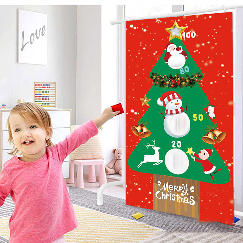Christmas Toss Game Banner Christmas Bean Bag Toss Game Throw Game Flag
