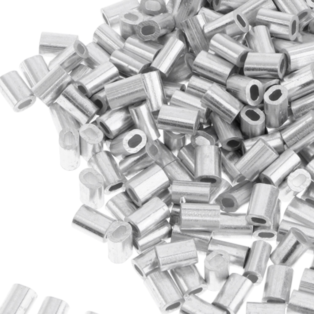 Description Picture 2 of item100Pcs Aluminum Fishing Crimp Sleeves Barrel Crimping Loop Sleeve Fishing Line Crimping Tube Connector Accessories 0.8-1.5mm