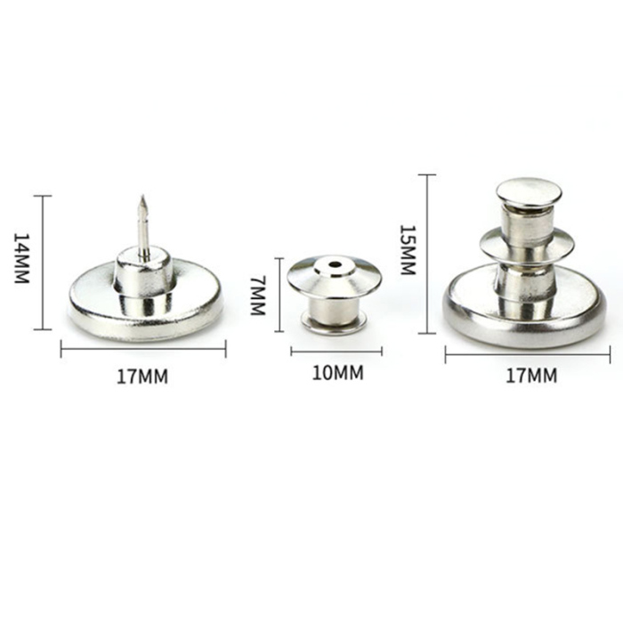 10pcs Retractable Jeans Button Adjustable Removable Stapleless Metal Button Zinc Alloy Round New