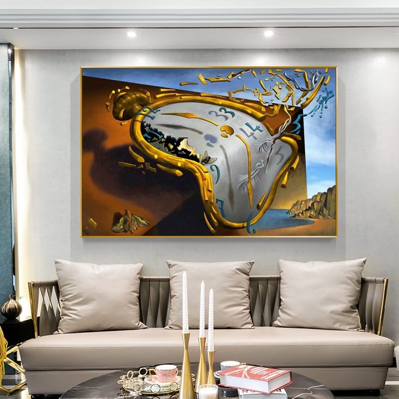 Home Decor Print Oil Painting on Canvas Wall Art 12x18inch,Framed The Persistence of Famous Memory of Salvador Dali