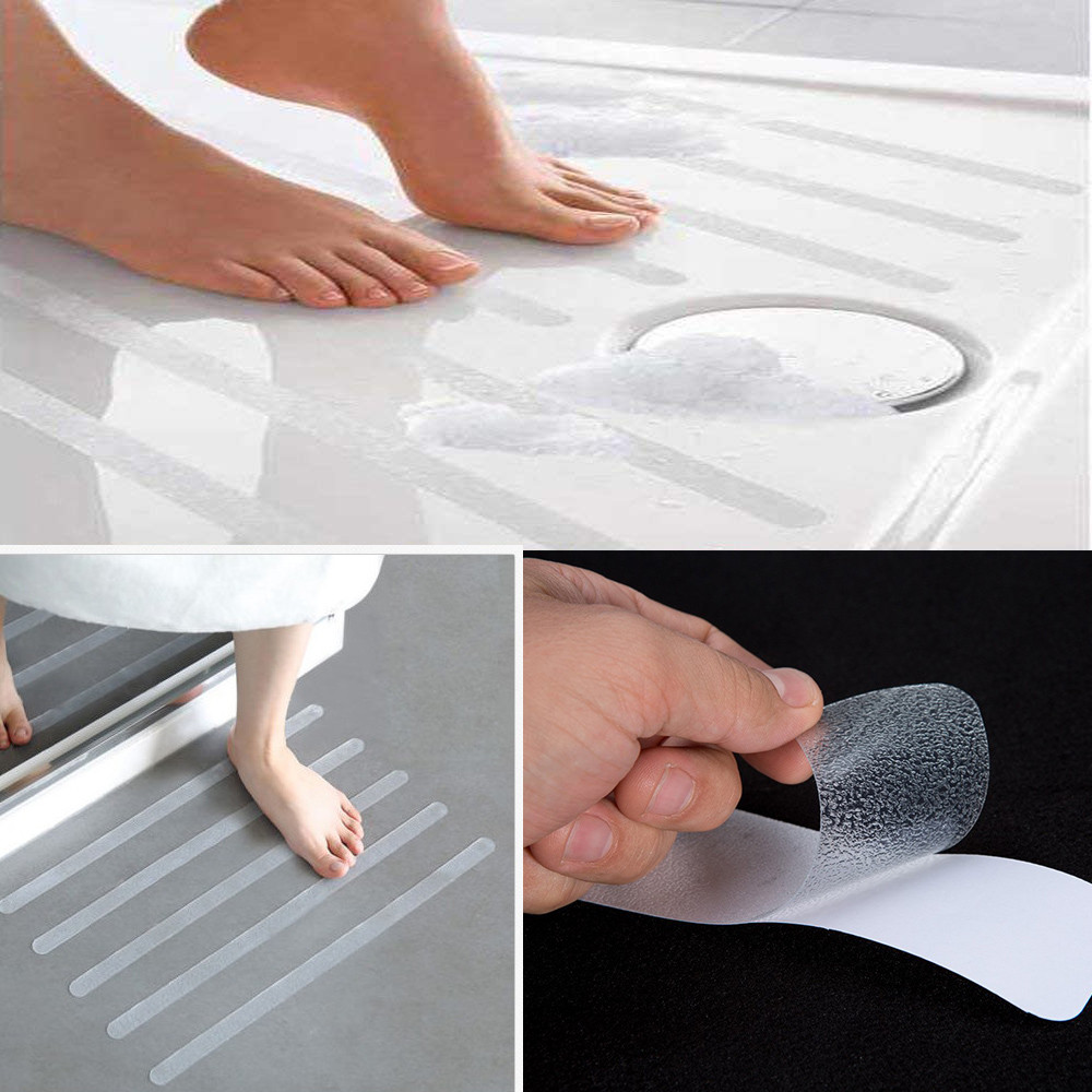 Details about   6pc Anti Non Slip Bath Mat Grip Stickers  Shower Strips Flooring Safety Tape Pad 
