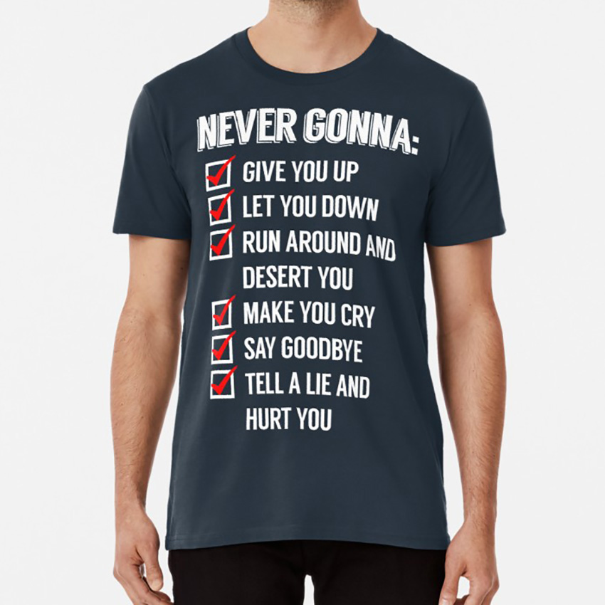 rickrolled t shirt rickroll rick astley rickrolled never gonna