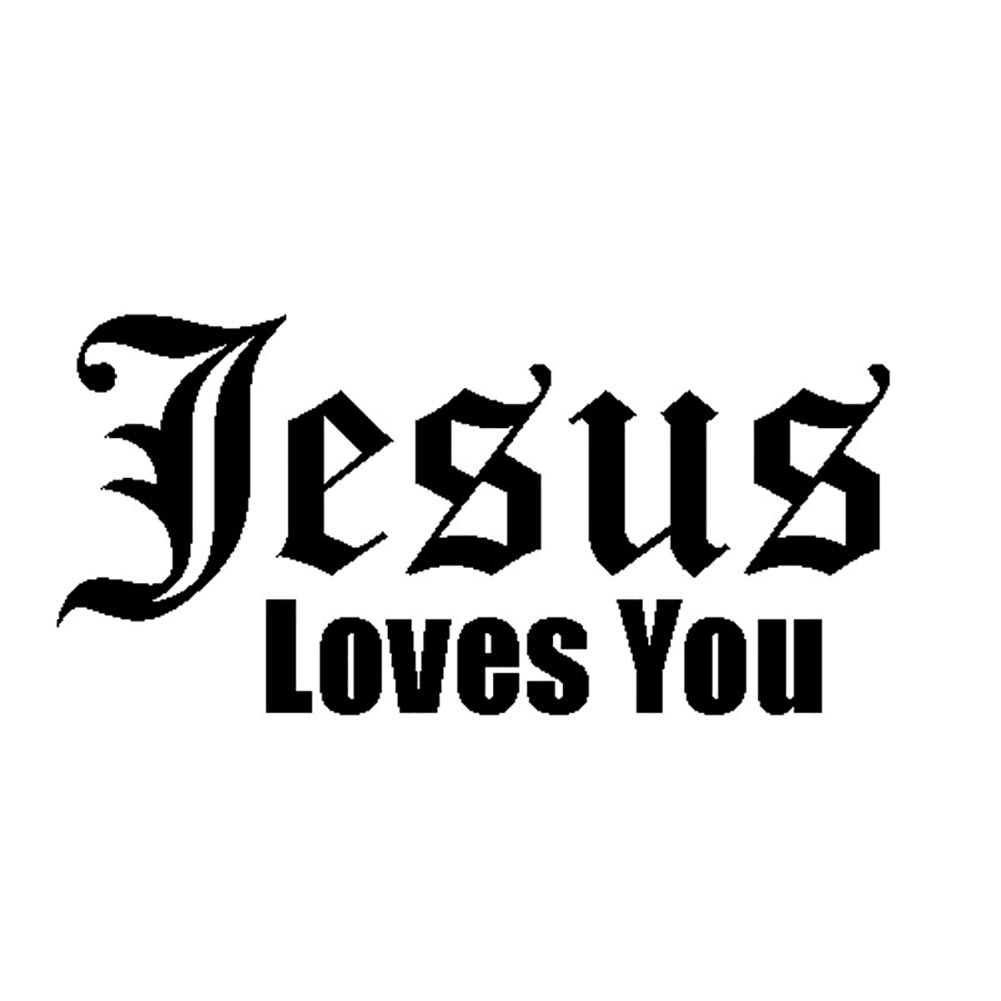 jesus love you letters reflective car vehicle body window decals