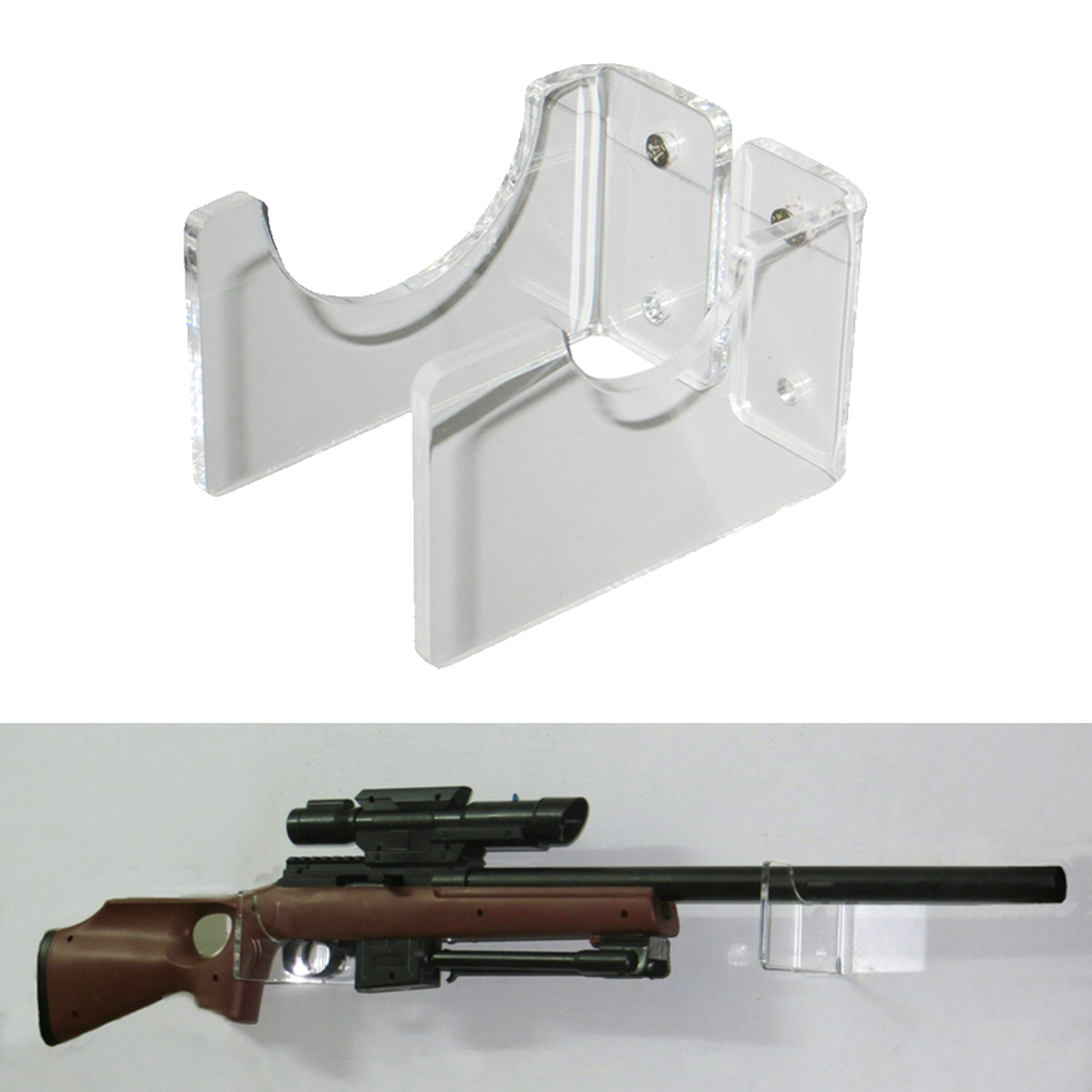 Acrylic Rifle Holder Musket Brackets Wall Mount Display Gun Rack Hanger 