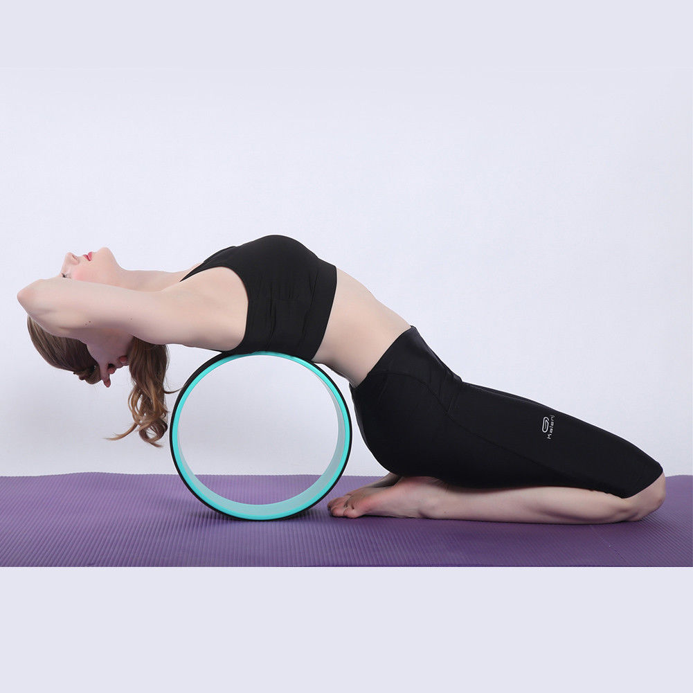 Yoga Stretch Roller Wheel Abdominal Exerciser Indoor Fitness Equipment  US 