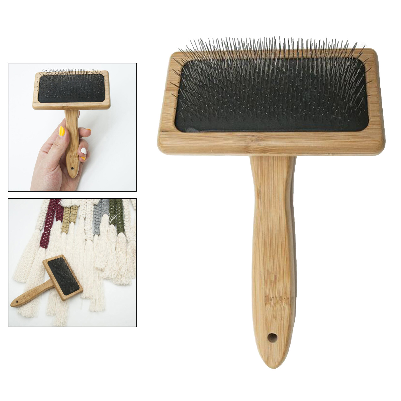 Sheepskin Rug Brush Wool Carpet Brush and Cleaner Pet Slicker Brush Pet
