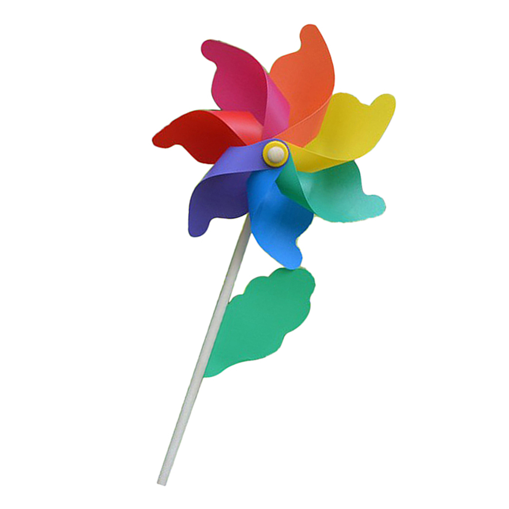 10 stücke Regenbogen Party Windrad DIY Windmühle Kinder Spielzeug Gartendekor 