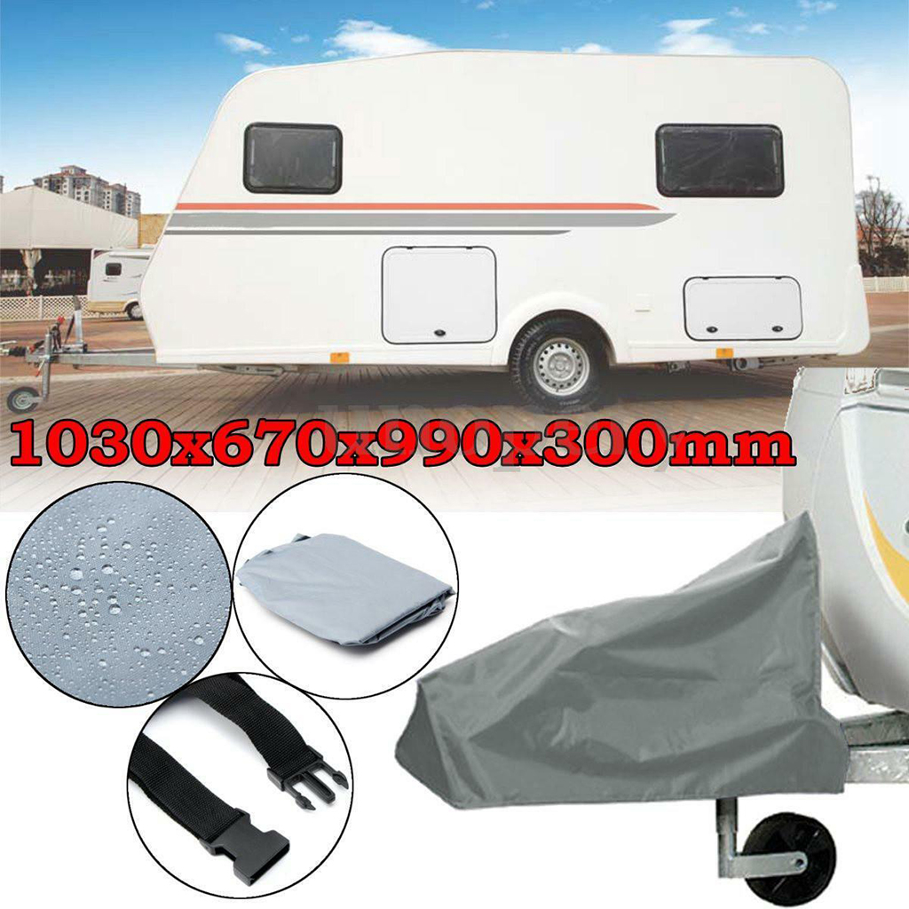 Dust Universal Vinyl Caravan Trailer Towing Hitch Cover Coupling Rain Snow Protector Waterproof Oulian Hitch Cover UV Resistantand and Breathable Trailers Cover with Straps 40 * 87 * 62cm 