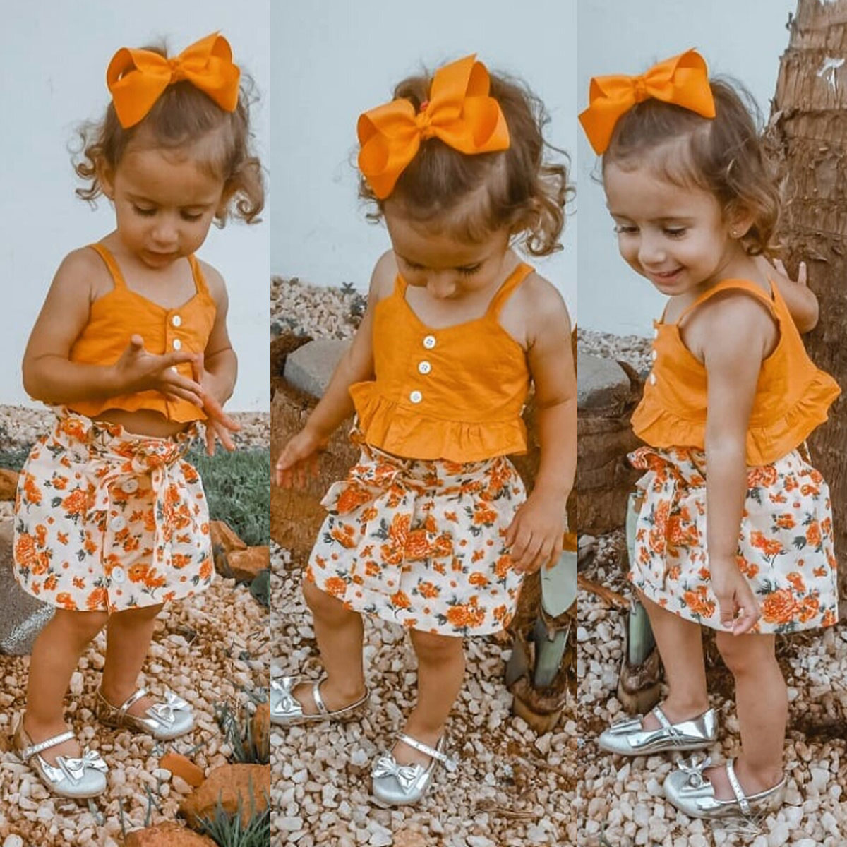 orange skirt kid