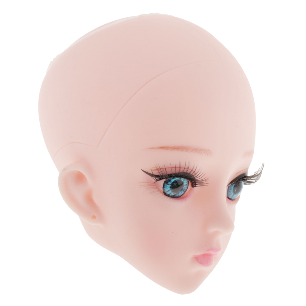 chiwanji Lifelike Make-up Black Straight Hair Head Mold for 1/6 Doll Body Part chiwanji Lifelike Make-up Black Straight Hair Head Mold for 1/6 Doll Body Part