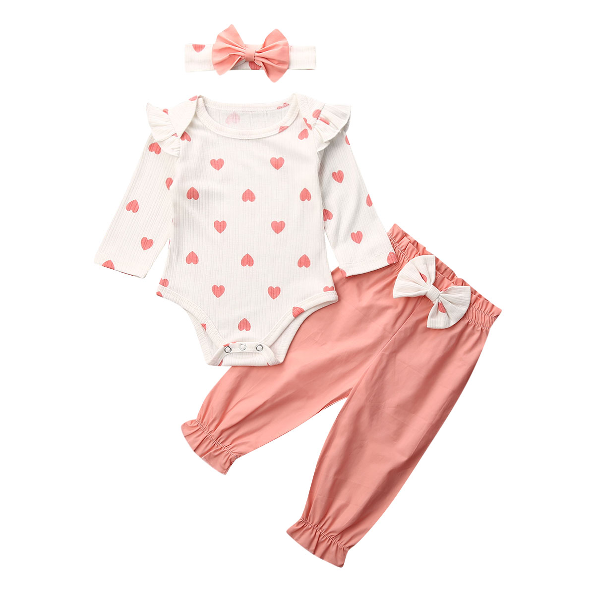 hot sale new 3pcs newborn baby girls tops romper