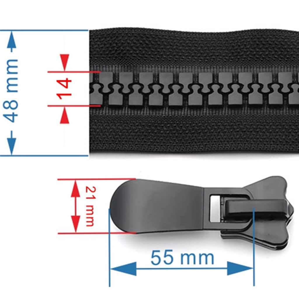 20 Two Way Separating Plastic Zippers w/ Double Zipper Pull for Marine