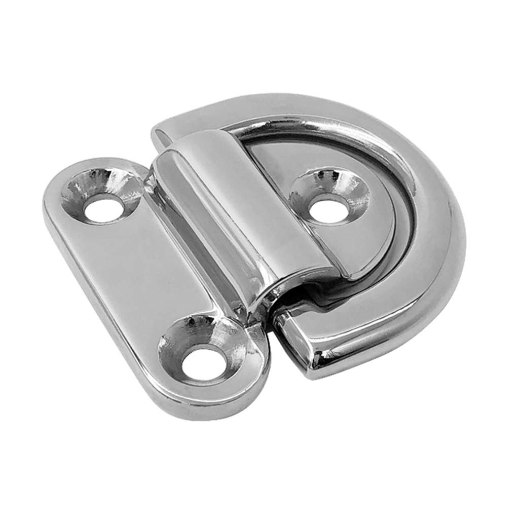 Heavy Duty Folding D Ring Tie Down Lashing Point Anchor Fixing Cleat Plate