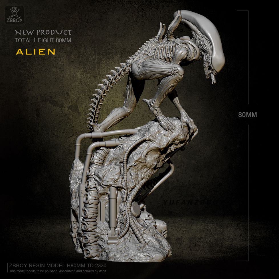 Alien 80 mm Scale Resin Figure Model 