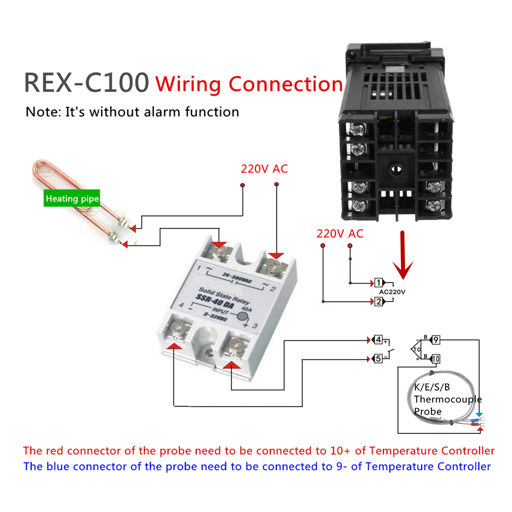 Rex C100 Digital Intelligent Thermostat Lcd Pid Temperature Controller Set Aliexpress