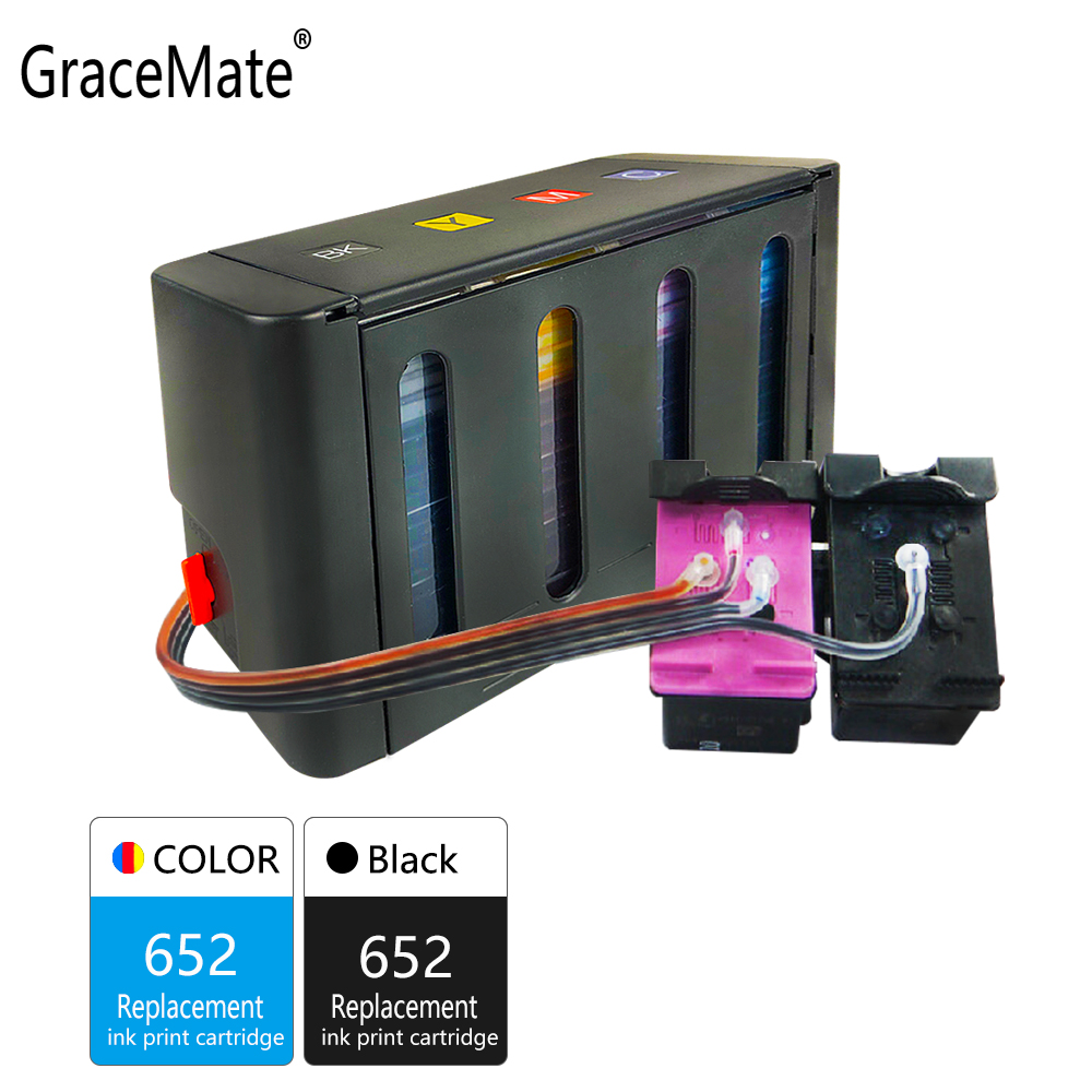 Gracemate 652xl Ciss Bulk Ink Replacement For Hp 652 Deskjet 1115 1118 2135 2136 2138 3635 3636 3835 4535 Printer Cartridges Continuous Ink Supply System Aliexpress