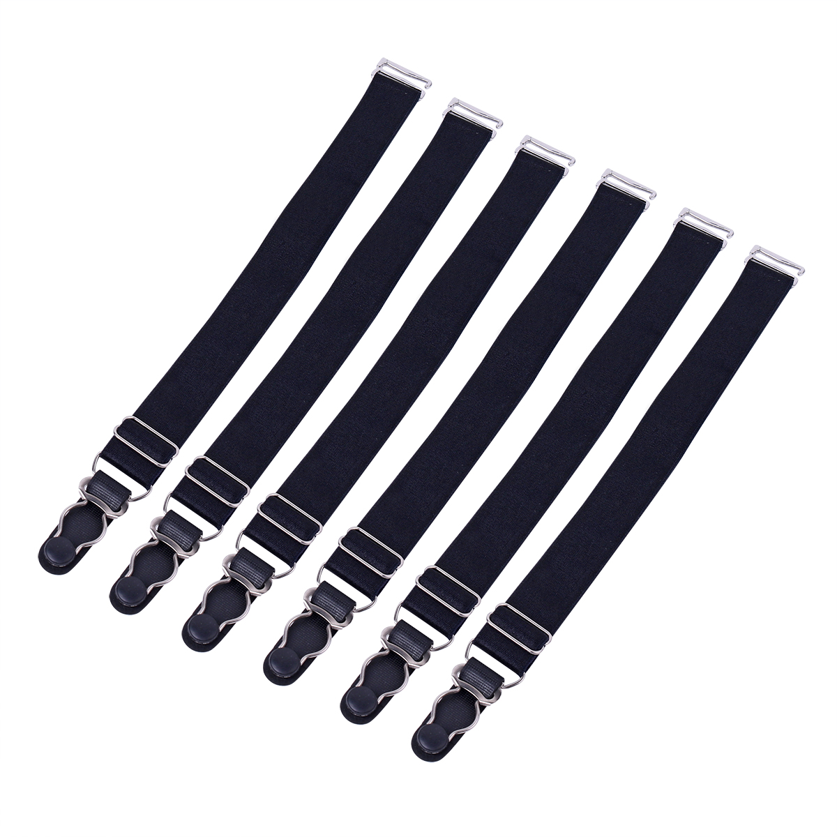 Description Picture 4 of item8 Styles Garment Hooks Suspenders Belt with Leather Polyester Elastic Clip-on Braces Punk PU Leather Garter Belt