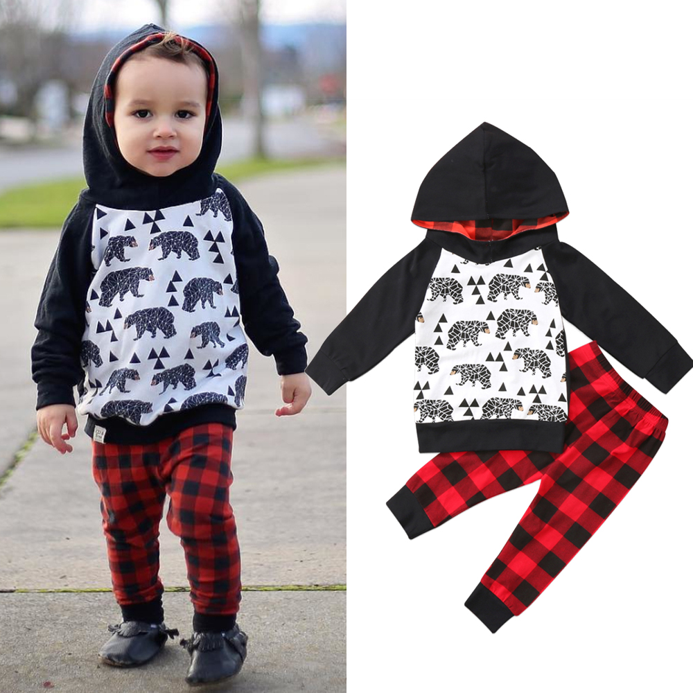 hot sale new 2pcs toddler baby boy girl cartoon hoodie sweat