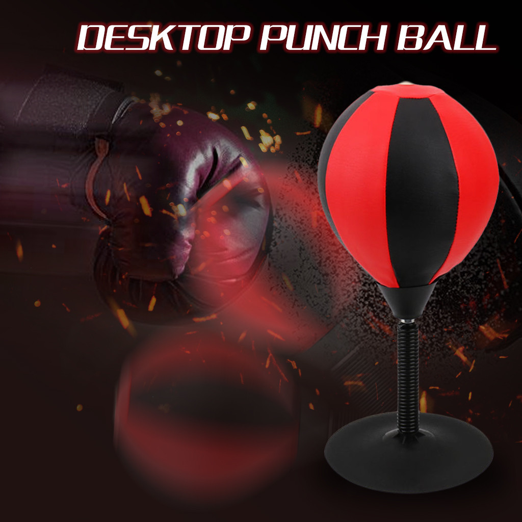 Desktop Punch Ball Boxing Punching Speed Bag Workout Stress Reliever Adults Gift