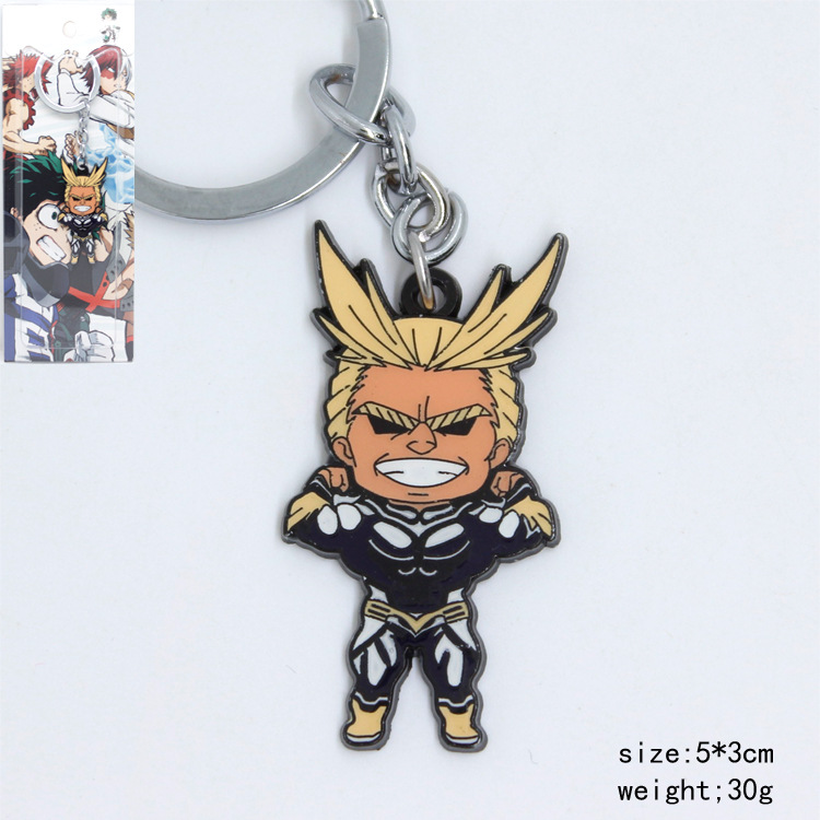 my hero academia metal key chain ornament keyring