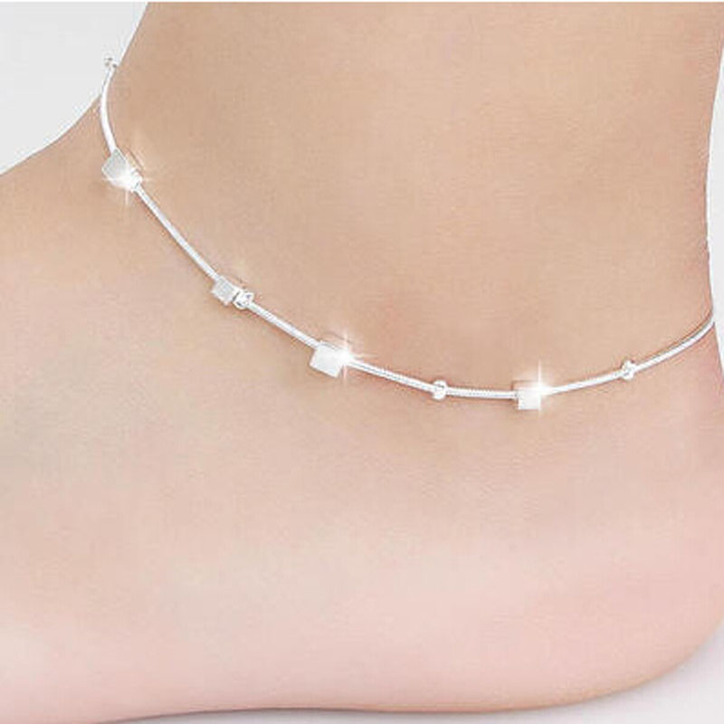 silver ankle chain designs