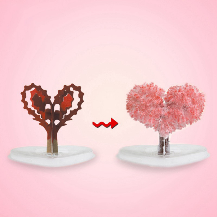 Sakura Zonfer 1pc Crescente Magico Albero di Cristallo Magico-Mistico Crescere Alberi in Fiore di Carta Albero per Bambini di Compleanno Giocattoli