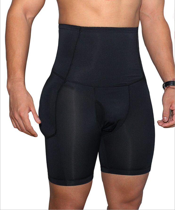 Description Picture 4 of itemNew Black Brief Men Padded Butt Booster Enhancer Hip-up Boxer High Waist Skinny Panties Underwear Brief Plus Size S-3XL