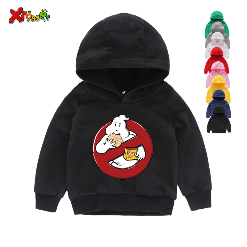 Boys//Girls Black Retro Ghostbusters Hoodie 4 Sizes Movie Classic