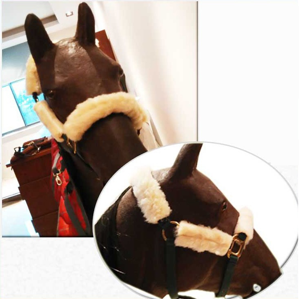 4pcs Fleece Equestrian Horse Noseband Cover Horse Halter Bridle