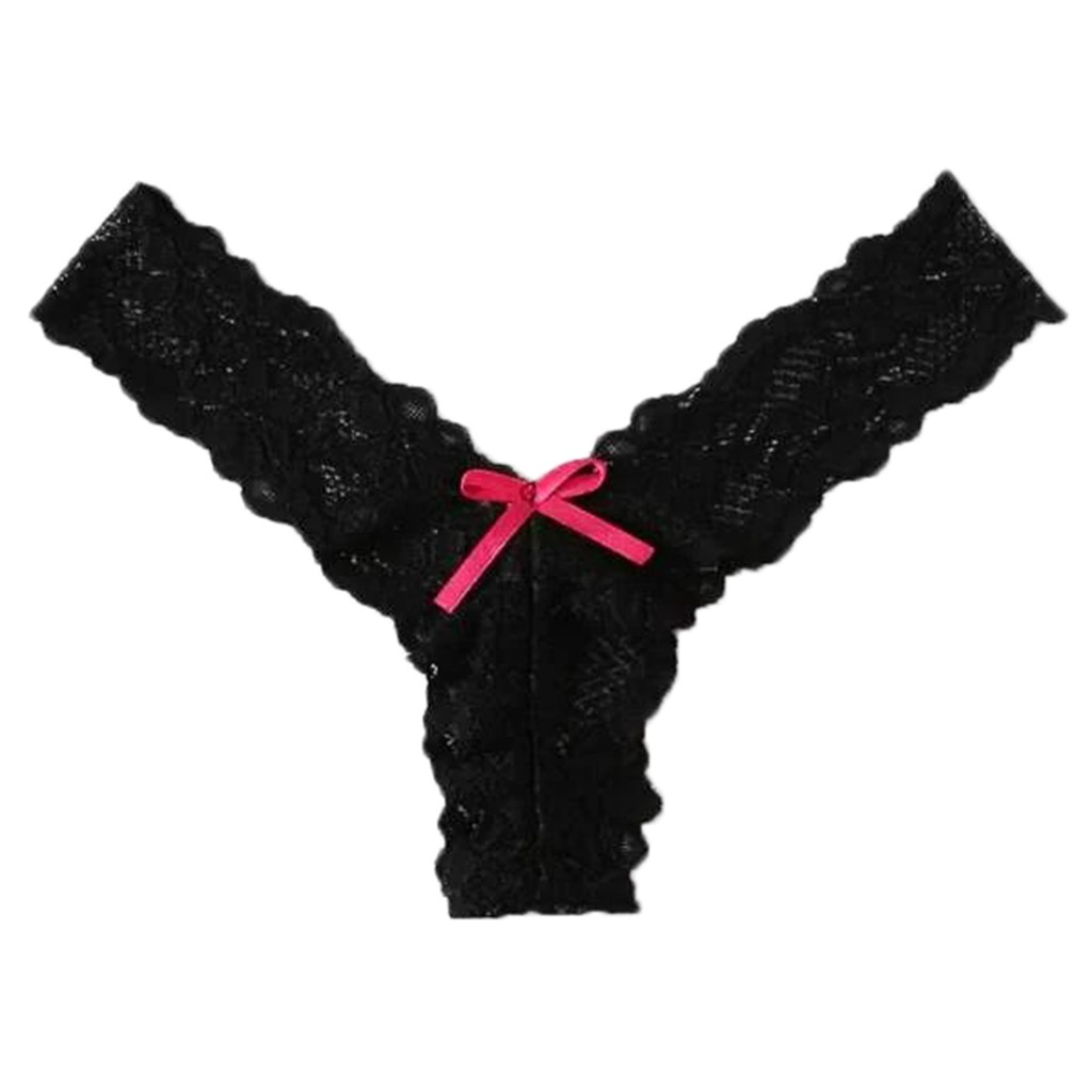 New Women Sexy Floral Lace Panty Underwear Brief Sexy Lace Breathable Soft Briefs Bowknot Thong 