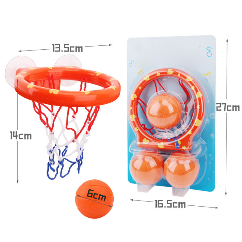 Bath Toy Basketball Hoop & Balls Playset Magnetic Fishing Toys for Kids Toddler 
