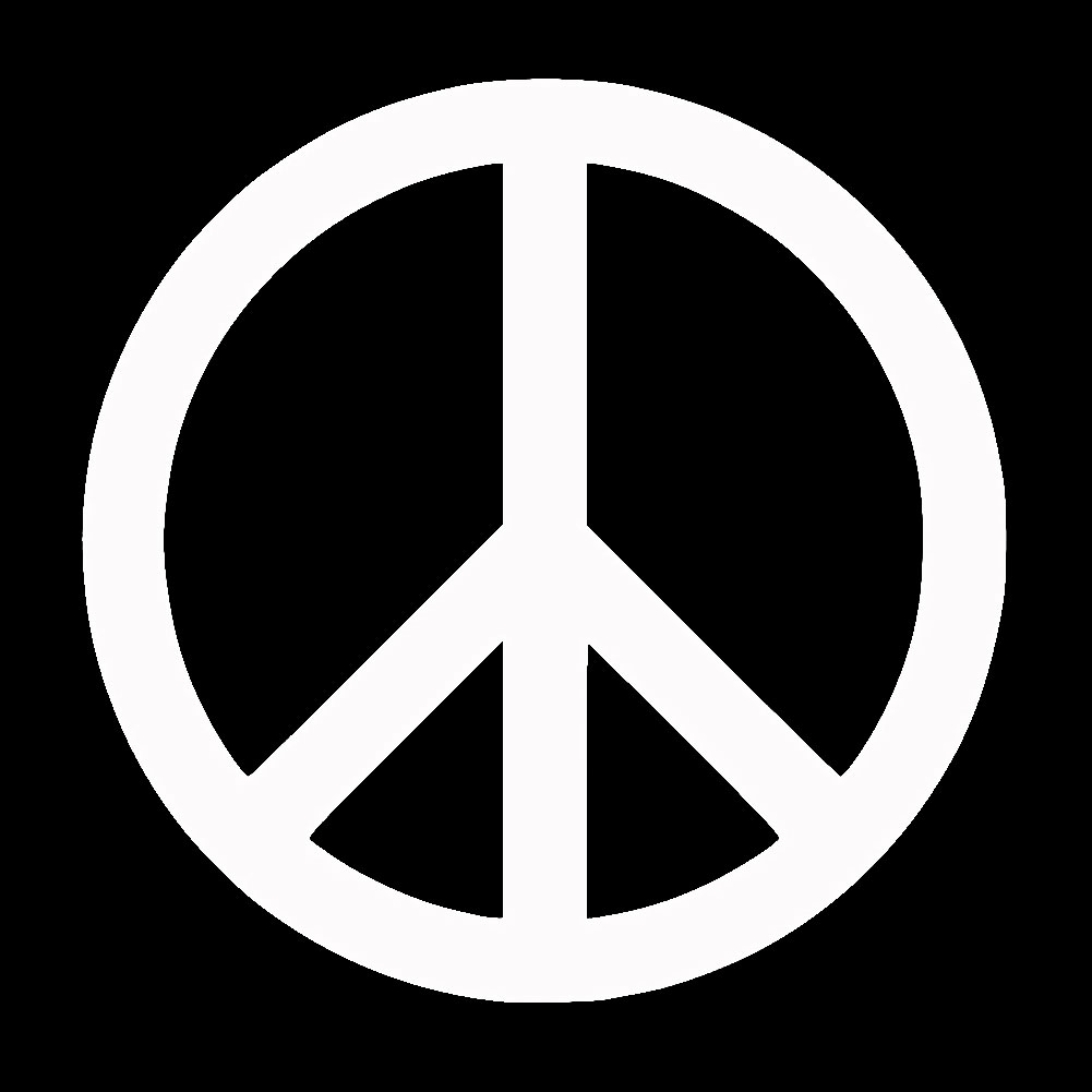 1pcs peace sign symbol car vehicle body window reflective decals