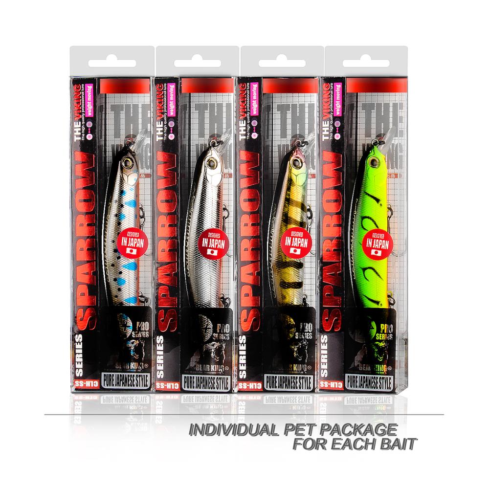 Description Picture 3 of itemBEARKING Best price 4pcs each set assorted colors Fishing lure SP Wobblers Hard bait Crankbait Minnow Lure for pike