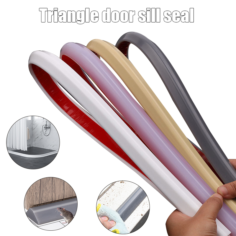 Description Picture 5 of item1M Silicone Door Bottom Sealing Strip for Bathroom Water Blocking Stopper Shower Dam Flood Barrier In Stock