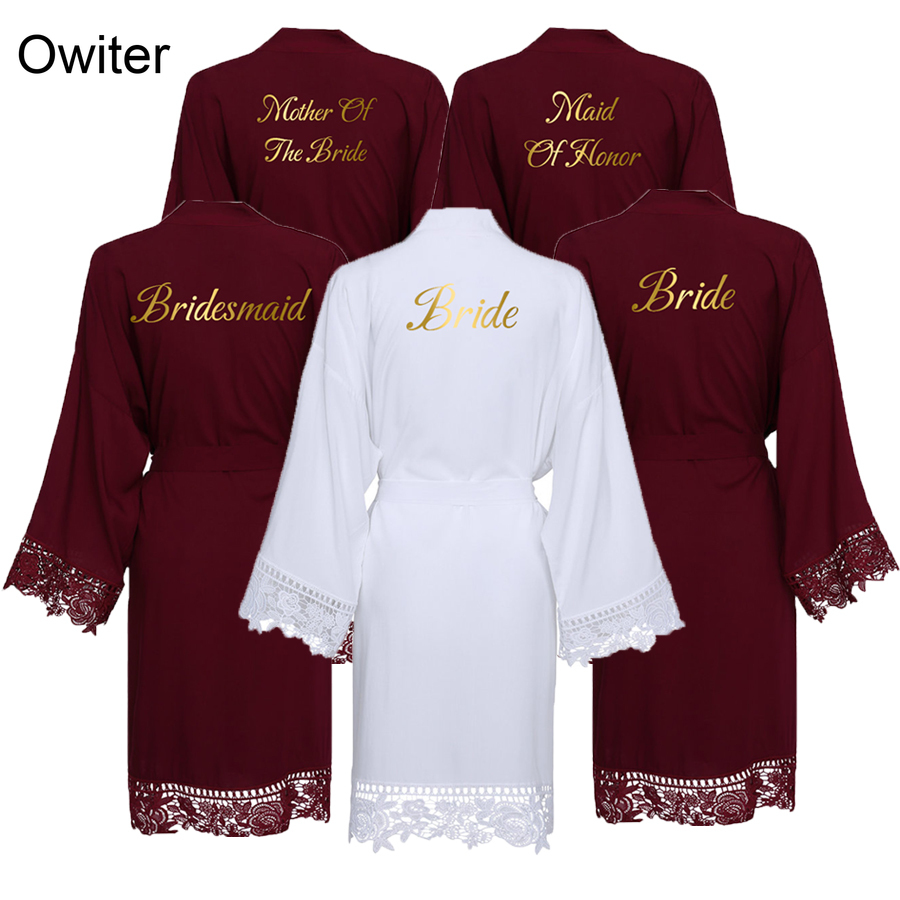 burgundy bridesmaid robe