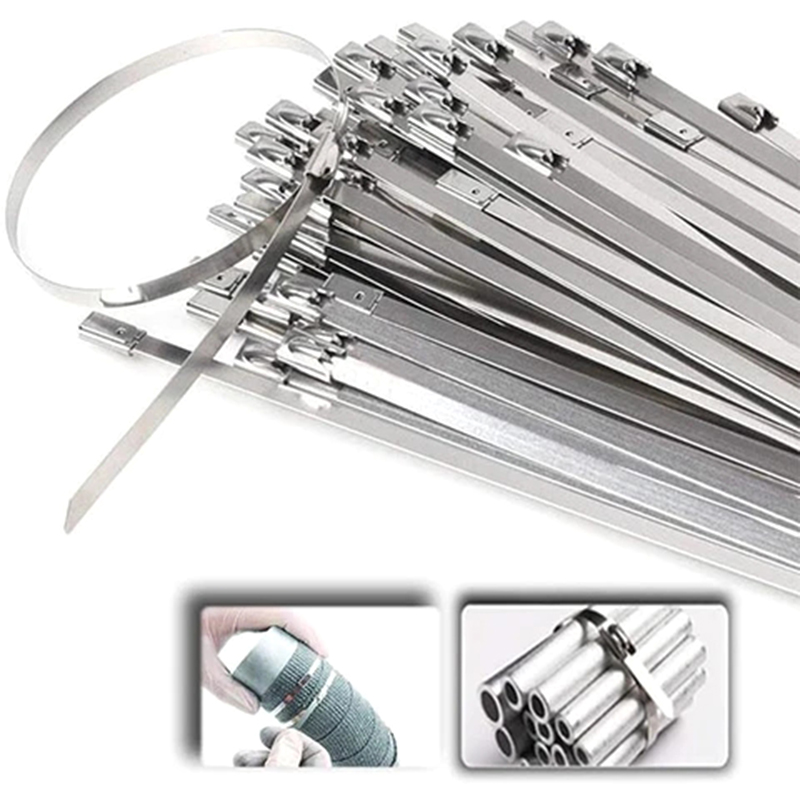 100PCS 4.6x100/250/150/200/300/350mm Multi Purpose Locking Cable Metal