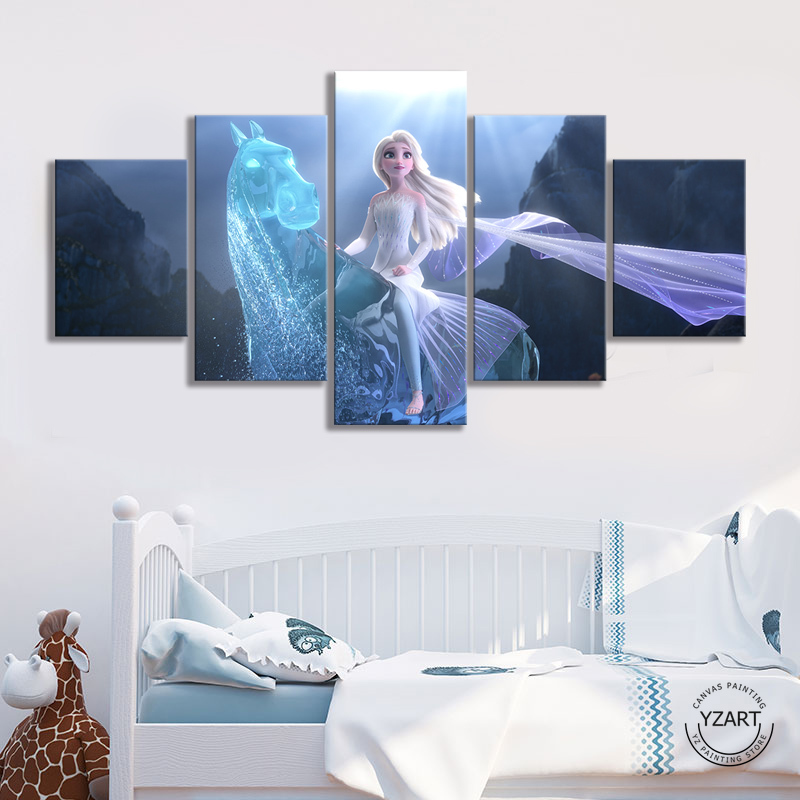 Frozen 2 Elsa Nokk Hd Movie Poster Pictures Canvas Decorative Paintings For Home Decor Wall Art Painting Calligraphy Aliexpress