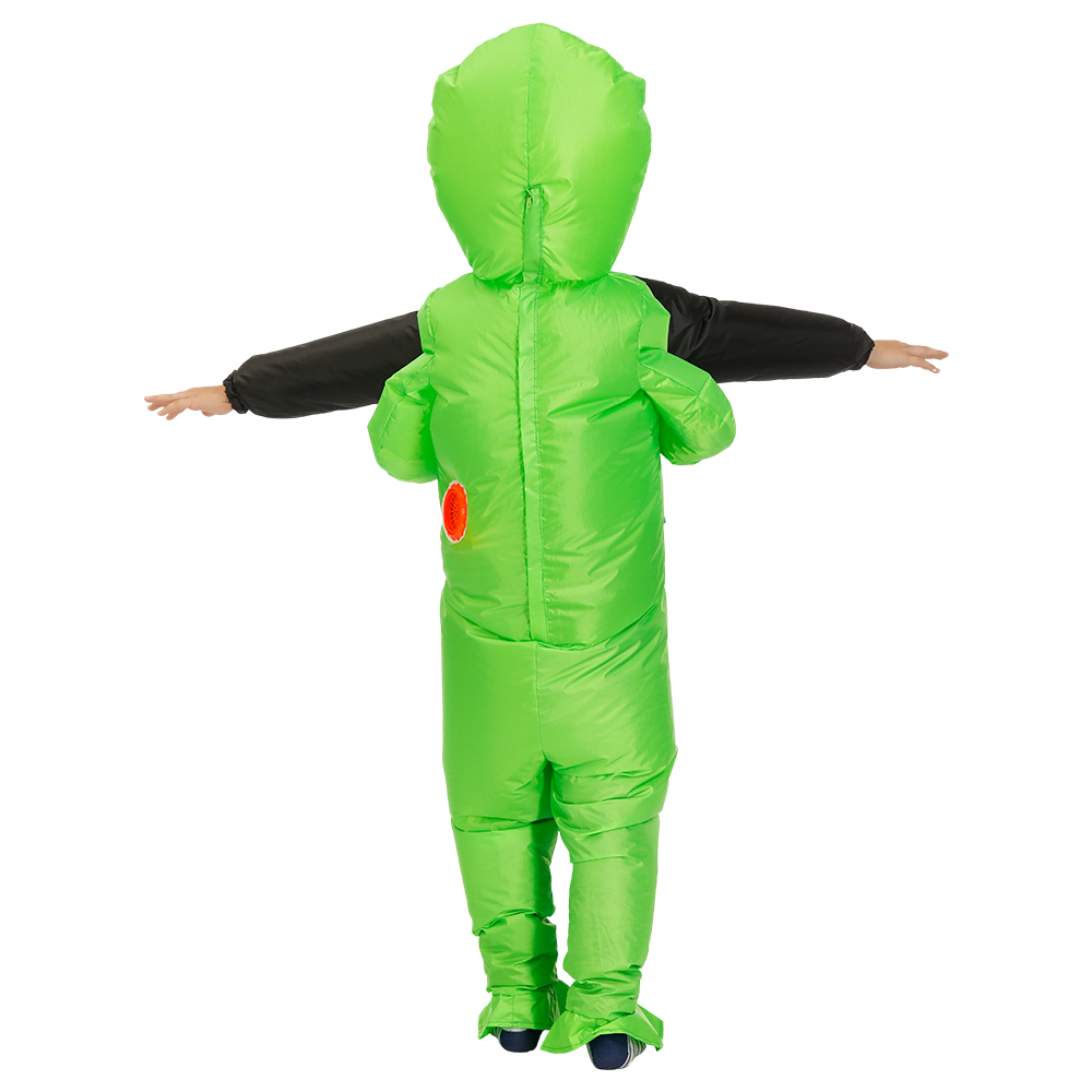 Adults Inflatable Green Alien Costume Carnival Halloween Cosplay Party Suit Kids 
