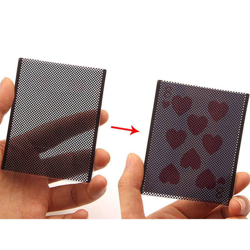 Amazing Wow Plastic Card Change Sleeve Illusion Close Up Magic Trick Gimmickyu