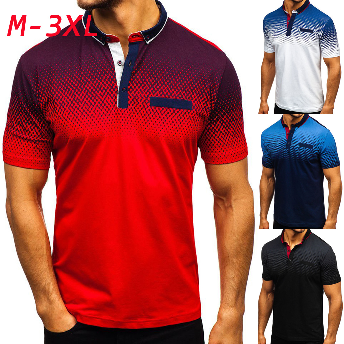 3x mens golf shirts